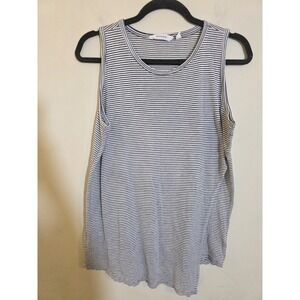 ATHLETA Sz Medium Blk/White Getaway Crossover Tank  Assymetrical Sleeveless Top